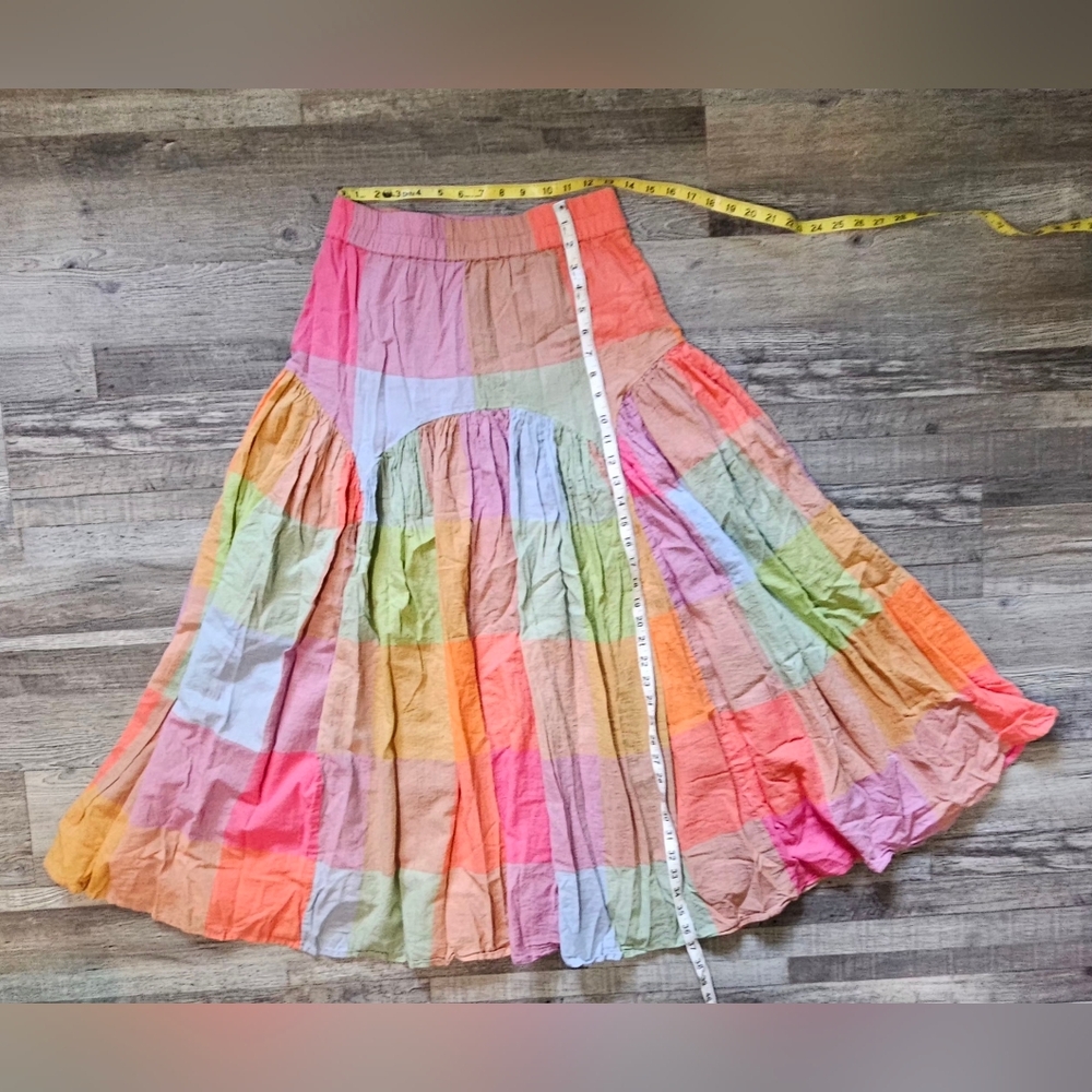 🩷💛Rujuta Sheth Maxy Skirt  Multicolor Size S🩷🩵 - Picture 6 of 6